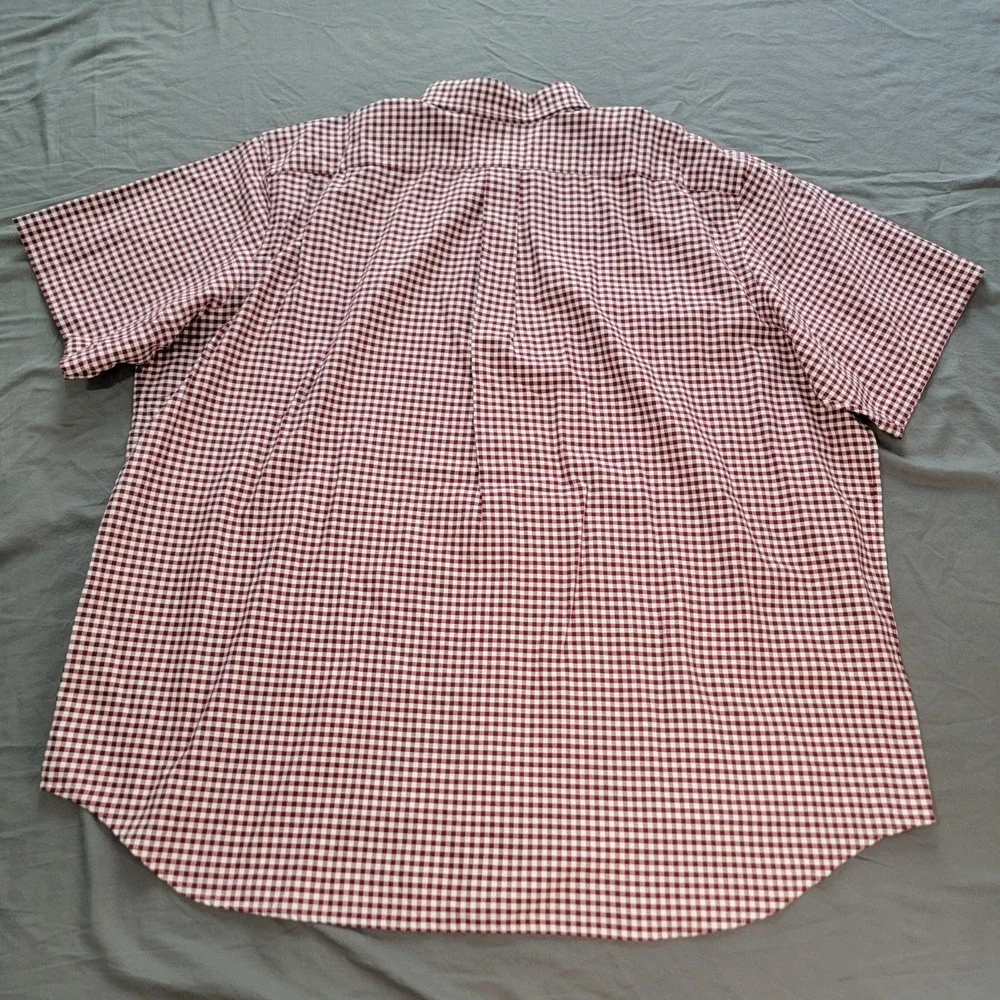 New Polo Ralph Lauren Shirt Men's 3XB Big & Tall Red Gigham Short Sleeve Oxford